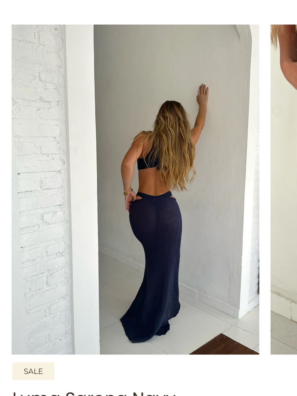 NWT Rogue Season Luma Sarong Navy - Picture 5 of 7